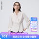 朗姿25法式氣質V領白色襯衫襯衣女冬季新款小衫上衣小眾設計感 米白色2 XL