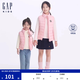 蓋璞（GAP）【大小童同款】男女童立領羽絨馬甲兒童背心642583 粉色642588 110 cm(4-5歲)亞洲尺碼
