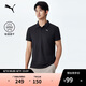 彪馬PUMA 吸濕速干修身短袖Polo衫男女商務黑色運動上衣528700 L