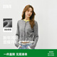 森馬（Semir）騏驥紅色毛衣女短款假兩件上衣26新蕾絲下擺兩穿內搭109126106001