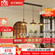 雷士（NVC）中古風客廳吊燈燭光8頭6頭可換燈泡宋式美學復古燈具 燭光-3頭中古風餐吊燈（帶12瓦三色光源）