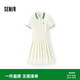 森馬（Semir）連衣裙女夏季撞色polo領短裙字母運動風學院風百褶裙101325114051