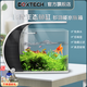 寵盒魚缸客廳超白智能魚缸小型家用造景小型側(cè)濾熱帶魚斗魚生態(tài)金魚缸 弧形生態(tài)魚缸白色+造景大禮包+豪華版濾材