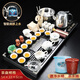 兿凡臻品紫砂功夫茶具套裝全自動實木茶盤一體式家用陶瓷茶壺蓋碗茶杯整套 八馬茶盤+白瓷山水茶具套裝 1件