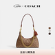 蔻馳（COACH）女士經典標志JULIET 25號老花單肩包女包斜挎包精致hobo包通勤包 B4/棕黃色 焦糖色
