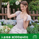 森馬（Semir）連衣裙女26夏甜美公主裙高腰a字垂感顯瘦千金風長裙10A326114015