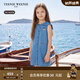 Teenie Weenie Kids小熊童裝26年夏季新款女童大翻領涼感防曬牛仔裙連衣裙 深牛仔色 140 cm