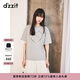 DZZIT地素短袖T恤2026夏季新款溫柔少女愛心鏤空棉質上衣女3K2BA481D 淺灰色 M