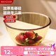 美廚（MAXCOOK）高硼硅玻璃碗 耐熱玻璃碗湯碗泡面碗 920ml琥珀色中號MCFT6654