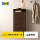 宜家（IKEA）BRUSALI布魯薩里鞋柜家用門口大容量簡約現代儲物柜 褐色，組裝