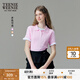 Teenie Weenie小熊針織短袖女裝秋季老錢風(fēng)polo衫毛衣T恤上衣 粉色 M