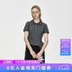 ELAND衣戀T恤女時(shí)尚通勤收腰短袖POLO翻領(lǐng)修身上衣2026春夏新款 灰色(15)Grey L /170
