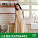 森馬（Semir）連衣裙女夏季分割收腰中長裙圓領純色2026簡約背心裙10A326114019