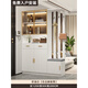 鞋柜門(mén)口一體柜大容量入戶(hù)進(jìn)門(mén)客廳坐凳衣帽架一體玄關(guān)隔斷柜 奶油白+長(cháng)120【右】換鞋凳包安裝