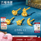 六福珠寶福滿傳家足金日月星辰手工錘紋工藝黃金耳釘單只計價L04G0008DS 0.57克(含工費59元) 星星 配硅膠耳堵