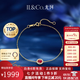 IL&CO尤珂「花緋花」天然紅寶石手鏈女K金鉆石彩寶手鐲七夕情人節禮物 0.3克拉 18K金紅寶石手鏈