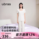 ubras七夕情人節禮物26新款呼呼碎花短袖短褲睡衣女士睡衣套裝居家服 短袖長褲【帶杯】-白底薰衣草 M