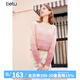 百圖betu女裝新款冬款毛衣復古漸變半高領寬松慵懶風毛衣女2311T3 粉紅 S