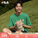 FILA【易烊千璽同款】斐樂短袖T恤女半袖休閑寬松上衣男情侶卡通多彩t 靈感綠-TQ 3XL 190/108A/XXXL