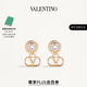 華倫天奴VALENTINO[禮物]女士 VLOGO SIGNATURE 仿水晶金屬耳環(huán) 金色/水晶色 均碼