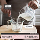 霜山高硼硅玻璃量杯帶刻度計量杯耐熱可微波500ml烘焙打蛋攪拌杯 【500ml】盎司、毫升雙刻度
