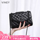 viney牛皮包包女包輕奢鏈條包洋氣斜挎單肩包生日七夕情人節禮物送女友