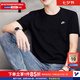 耐克（NIKE）T恤男 2026新款夏季男子運動戶外休閑裝跑步寬松全棉圓領半袖短袖 主推/全棉T恤/黑/白 /建議拍小一碼 L (175/92A)