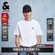 杰克·瓊斯（JACK&JONES）26年短袖t恤男裝商務(wù)潮流涼感華夫格logo皮標(biāo)圓領(lǐng)夏季短袖T恤男士 A06 本白色 M (175)