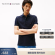 Tommy Hilfiger【球星同款】春夏男潮流多色珠地棉商務休閑純色翻領短袖T恤POLO 【百搭修身】藏青色DW5 L （推薦：140-155斤）