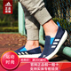 adidas阿迪達斯男鞋帆布夏季新款運動(dòng)低幫板鞋懶人一腳穿休閑鞋不帶LOGO 新款前面不帶LOGO/藏藍 42
