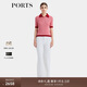 PORTS女裝春夏新款POLO領短袖毛衣LQ8K718GKT001 粉色 XL