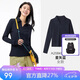 駱駝（CAMEL）【UPF1000+】戶外速干POLO女打底衫春長袖V領涼感透氣防曬T恤  L