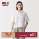 MUJI 女式 涼感短袖襯衫 女士襯衣外套上衣女裝女款26年夏季 BC2Q5C6S 白色 M (160/84A)