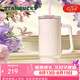 星巴克（Starbucks）晶粉款不銹鋼吸管杯900ml冰霸杯保溫咖啡冷飲杯子水杯男女神禮物