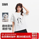 森馬（Semir）短袖T恤女夏印花純棉寬松套頭衫圖案小眾設計感上衣101325100038