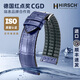 海奕施（HIRSCH）進口橡膠牛皮真皮表帶無懼汗水鱷魚紋適用于浪琴歐米茄萬國寶珀積 藍色-針扣：長L碼 表耳21mm-表扣20mm