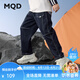 馬騎頓（MQD）男童秋季新款學院風街潮大口袋工裝風牛仔褲 原牛仔色 150