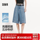 森馬（Semir）牛仔褲女夏季高腰寬松涼感抑菌2026百搭百慕大五分褲109326122002