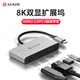 AENZR Type-C擴(kuò)展塢8K高清視頻投屏USB-C轉(zhuǎn)HDMI接口DP1.4轉(zhuǎn)接器雙顯拓展塢電腦 恩澤四合一 三屏異顯雙4K60Hz高刷144Hz 蘋果雷電4筆記本小米聯(lián)想顯示器分屏