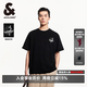 杰克·瓊斯（JACK&JONES）男裝26年短袖T恤男士夏季100%純棉圓領(lǐng)潮流休閑航海系列寬松半袖 E43純黑色 常規(guī) L