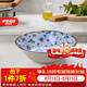 美濃燒（Mino Yaki） 日本進口美濃燒 陶瓷碗飯碗日式餐具 進口家用瓷盤碟大號湯碗 6.5英寸湯盤【16.5*5cm】