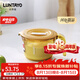LUNTAYO高硼硅加厚耐熱玻璃量杯帶刻度烘焙打蛋杯面粉碗 棕色500ml帶蓋