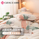 潔麗雅（Grace）枕套A類(lèi)100%全棉 3A抗菌面料 吸汗枕頭套 清雅 一對(duì)裝 48*74cm