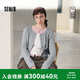 森馬（Semir）商場同款|長袖T恤女春季短款褶皺假兩件修身2026上衣101126101010