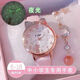 蕉遲兒童手表防水防摔中小學(xué)生女孩韓版可愛顯白小巧少女指針式卡通表 貓咪粉帶手表 星月手鏈+仙女盒+電池