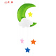 睟馬月亮云朵星星寶寶兒童房幼兒園吊飾掛飾裝飾走廊教室創(chuàng  )意空中掛件 月亮淺綠一個(gè)