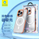 藍(lán)猩先生 適用蘋(píng)果15pro手機(jī)殼 iPhone15pro保護(hù)套magsafe磁吸充電殼雙色膚感保護(hù)殼 燃橙 