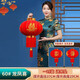 多彩多藝喜字結(jié)婚燈籠掛飾大紅植絨喜慶婚房陽臺宮燈戶外用品婚慶小燈籠 龍鳳喜字直徑37厘米（一對）