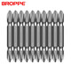 浦派（BROPPE）十字強磁批頭電動(dòng)螺絲刀批頭十字一字手電鉆套裝高硬度磁性風(fēng)批 雙十字65mm（10支）