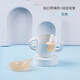 康巴豆 寶寶學(xué)飲杯兒童帶蓋敞口喝水杯嬰兒飲水杯直飲鴨嘴啜飲杯嘬口杯 白色+吸管